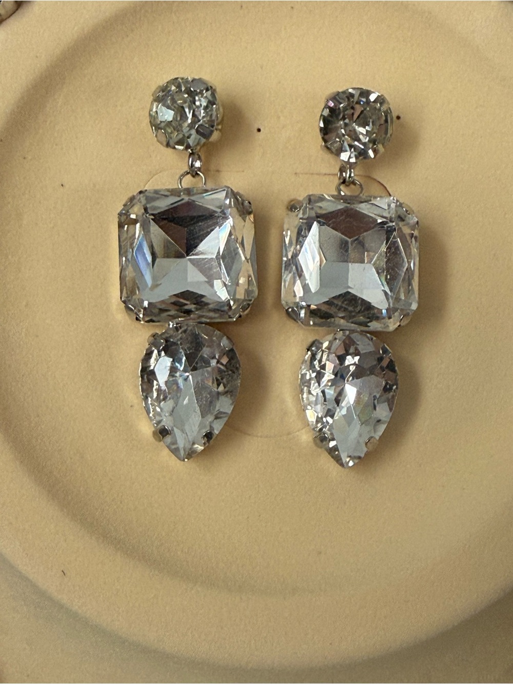 LuluLala Crystal Necklace and Earring Set in Clear - Picture 2 of 4